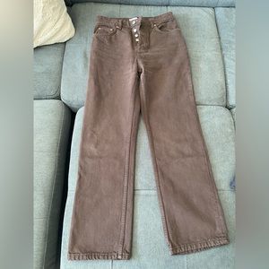 Zara high waisted brown jeans